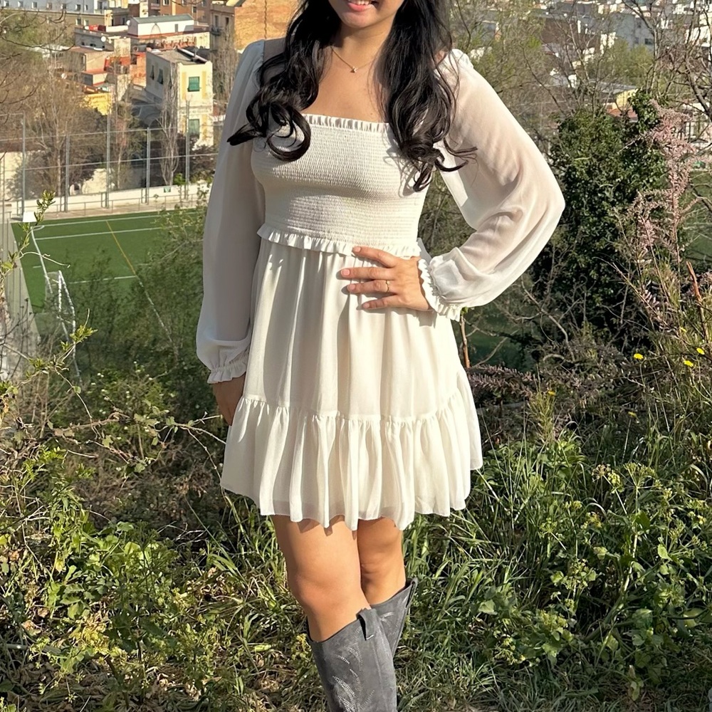 🤍 Aritzia Temptest Dress Light Birch White Cream